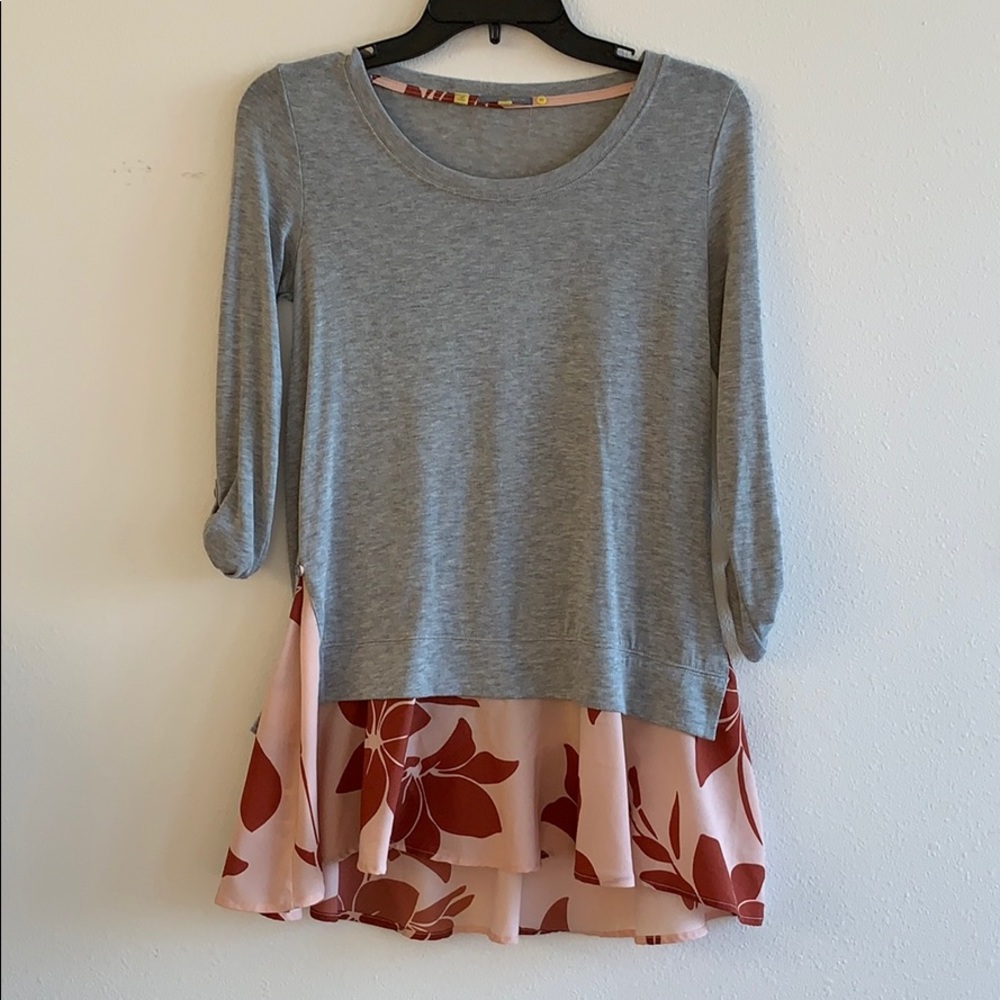 Little Yellow Button- from Anthropologie Tunic Top
